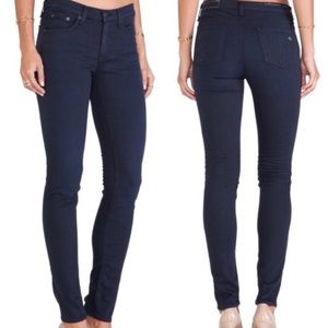 Rag and Bone Distressed Navy Skinny Jeans